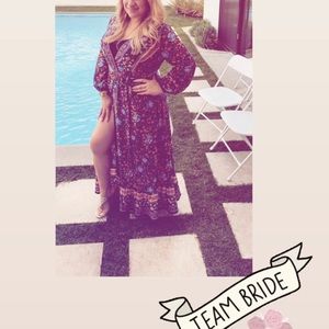 Long flowy floral dress